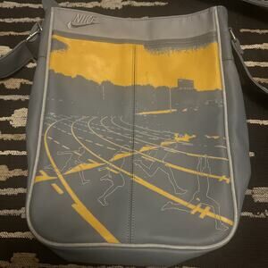 Prototype Nike Messenger Cross Body Book Gym Bag Tote SAMPLE vintage 2006 Gray